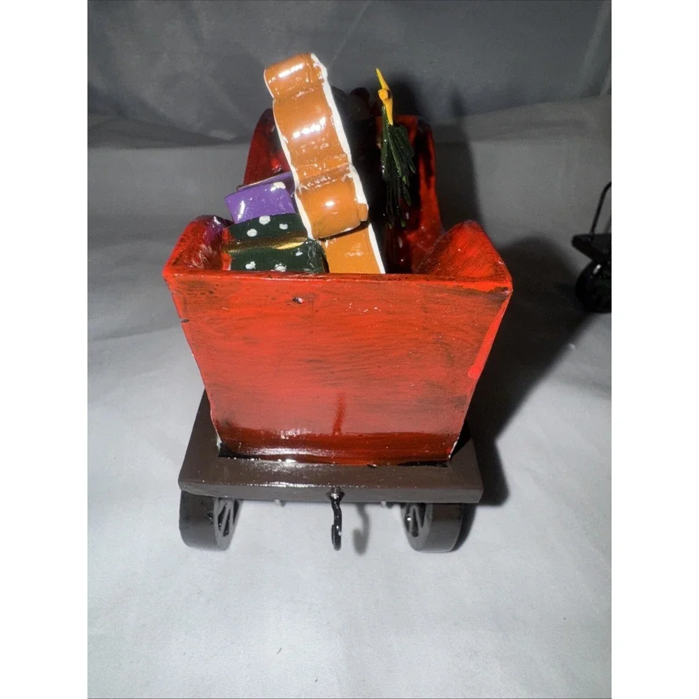 Sterling 3 Piece Resin  Santa,‎ Snowman and Tree Christmas Train Set.